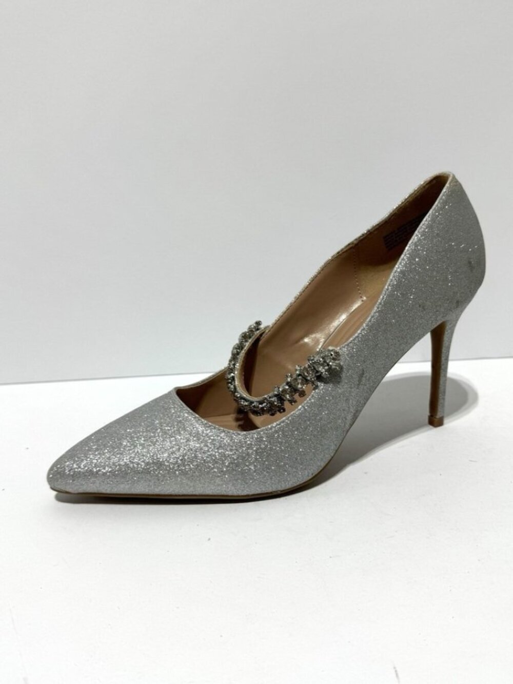 BCBGeneration Womens Branda Pump Heels Silver Size 9 M